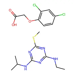 Ametryne mixture with 2,4-D structure