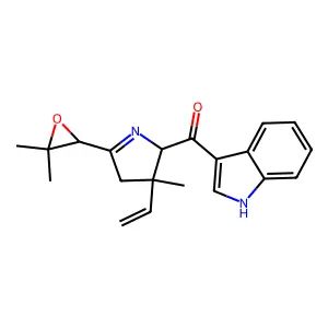 Methanone, (5-(3,3-dimethyloxiranyl)-3-ethenyl-3,4-dihydro-3-methyl-2H-pyrrol-2-yl)-1H-indol-3-yl- structure