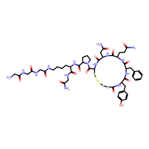 1-Deamino-triglycyl-8-lysine-vasopressin structure