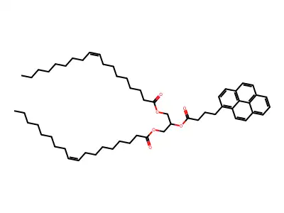 [3-Octadec-9-enoyloxy-2-(4-pyren-1-ylbutanoyloxy)propyl] octadec-9-enoate structure