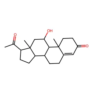 11α-羟孕酮 structure