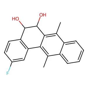 2-Fluoro-7,12-dimethyl-5,6-dihydrotetraphene-5,6-diol structure