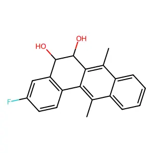 3-Fluoro-7,12-dimethyl-5,6-dihydrotetraphene-5,6-diol structure