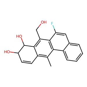 (8S,9S)-6-fluoro-7-(hydroxymethyl)-12-methyl-8,9-dihydrotetraphene-8,9-diol structure