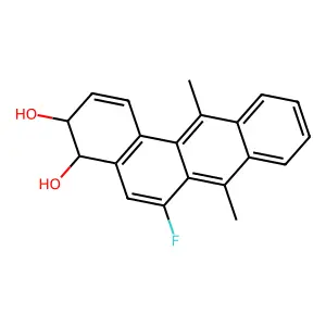 (3S,4S)-6-Fluoro-7,12-dimethyl-3,4-dihydrobenzo(a)anthracene-3,4-diol structure