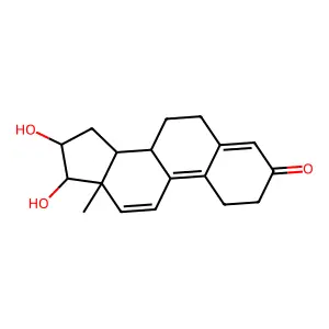 Estra-4,9,11-trien-3-one, 16,17-dihydroxy-, (16alpha,17beta)- structure