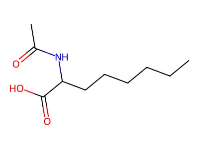 N-乙酰-2-氨基辛酸 structure
