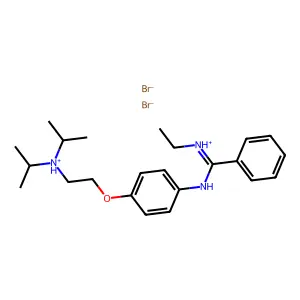 Benzamidine, N-(p-(2-(diisopropylamino)ethoxy)phenyl)-N'-ethyl-, dihydrobromide structure