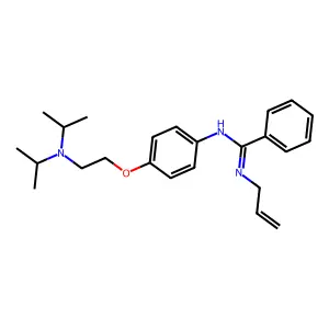 Benzamidine, N'-allyl-N-(p-(2-(diisopropylamino)ethoxy)phenyl)- structure
