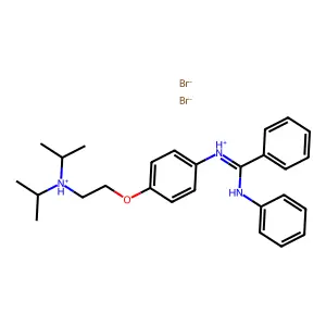 Benzamidine, N-(p-(2-(diisopropylamino)ethoxy)phenyl)-N'-phenyl-, dihydrobromide structure