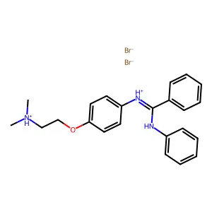 Benzamidine, N-(p-(2-(dimethylamino)ethoxy)phenyl)-N'-phenyl-, dihydrobromide structure
