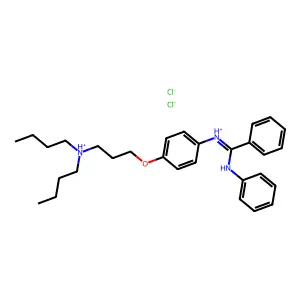 Benzamidine, N-(p-(3-(dibutylamino)propoxy)phenyl)-N'-phenyl-, dihydrochloride structure