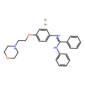 Benzamidine, N-(p-(2-morpholinoethoxy)phenyl)-N'-phenyl-, dihydrobromide structure