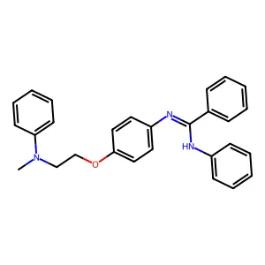 Benzamidine, N-(p-(2-(methylphenylamino)ethoxy)phenyl)-N'-phenyl- structure