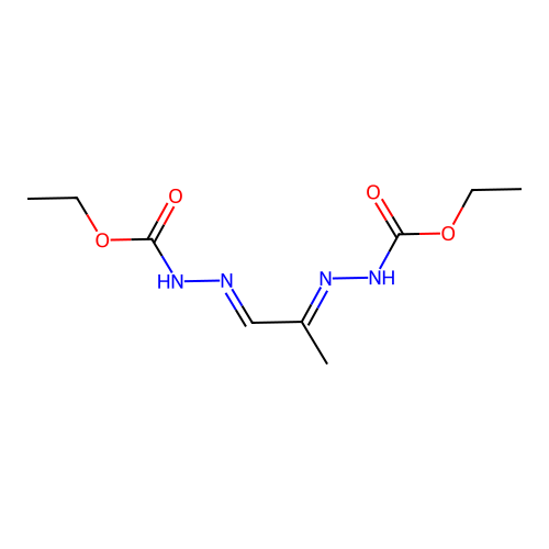 ethyl N-[1-(ethoxycarbonylhydrazinylidene)propan-2-ylideneamino]carbamate structure