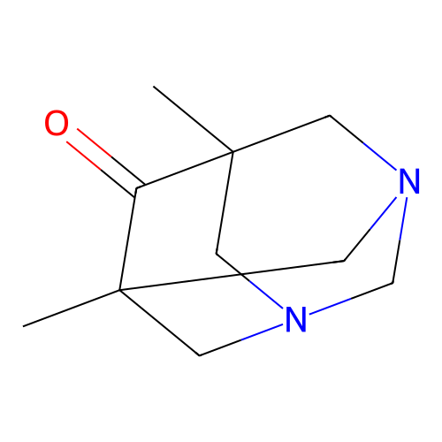 5,7-Dimethyl-1,3-diazaadamantan-6-one structure