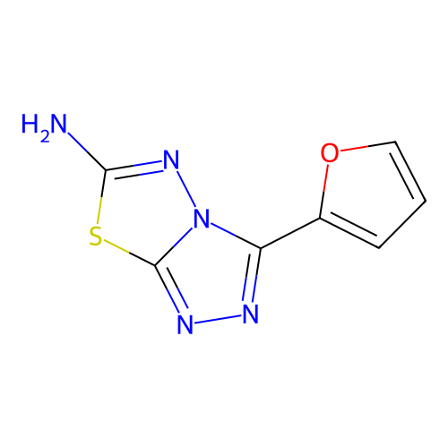 3-(2-Furyl)[1,2,4]triazolo[3,4-b][1,3,4]thiadiazol-6-amine structure