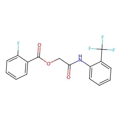 {[2-(Trifluoromethyl)phenyl]carbamoyl}methyl 2-fluorobenzoate structure