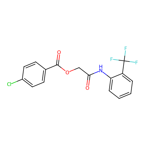 [2-Oxo-2-[2-(trifluoromethyl)anilino]ethyl] 4-chlorobenzoate structure