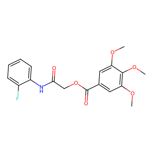 [2-(2-Fluoroanilino)-2-oxoethyl] 3,4,5-trimethoxybenzoate structure