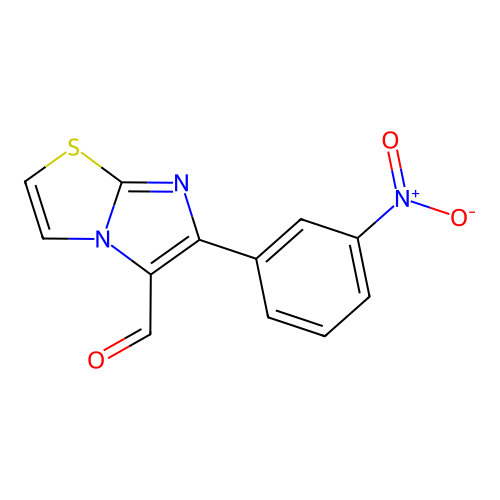 6-(3-Nitrophenyl)imidazo[2,1-b]thiazole-5-carbaldehyde structure