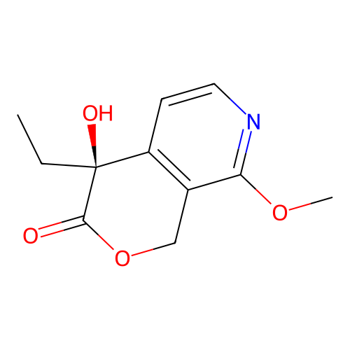 (S)-4-Ethyl-4-hydroxy-8-methoxy-1,4-dihydro-3H-pyrano[3,4-c]pyridin-3-one structure