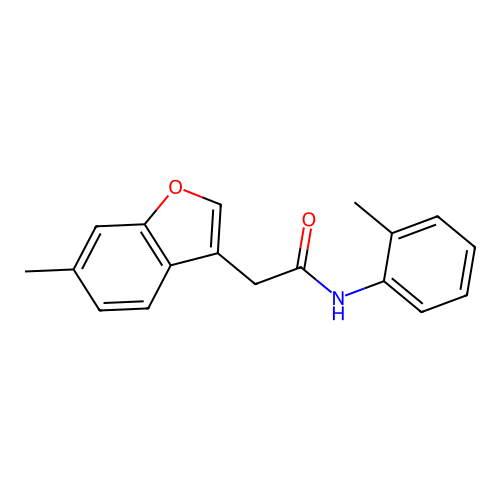 2-(6-methyl-1-benzofuran-3-yl)-N-(2-methylphenyl)acetamide structure