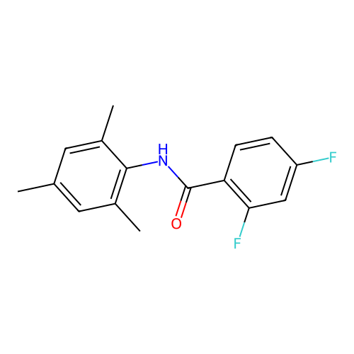 2,4-difluoro-N-mesitylbenzamide structure