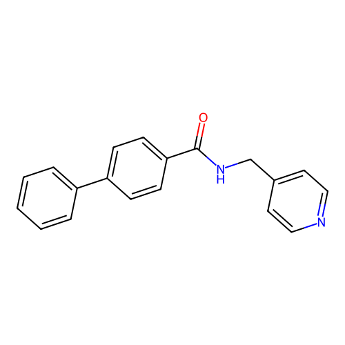 4-phenyl-N-(pyridin-4-ylmethyl)benzamide structure