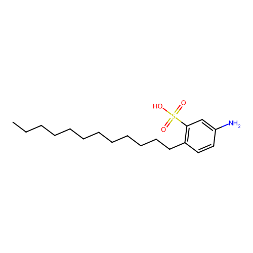 5-Amino-2-dodecylbenzenesulphonic acid structure
