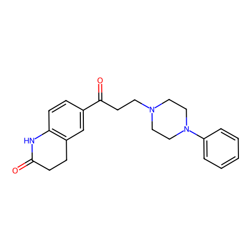 2(1H)-Quinolinone, 3,4-dihydro-6-(1-oxo-3-(4-phenyl-1-piperazinyl)propyl)- structure