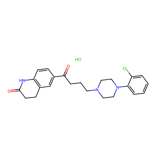 2(1H)-Quinolinone, 3,4-dihydro-6-(4-(4-(2-chlorophenyl)-1-piperazinyl)-1-oxobutyl)-, hydrochloride, hydrate (1:1:1) structure