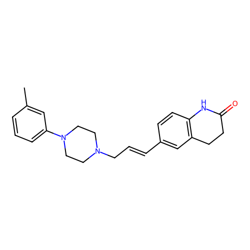 6-{3-[4-(3-Tolyl)-1-piperazinyl]-1-propenyl}-3,4-dihydrocarbostyril structure
