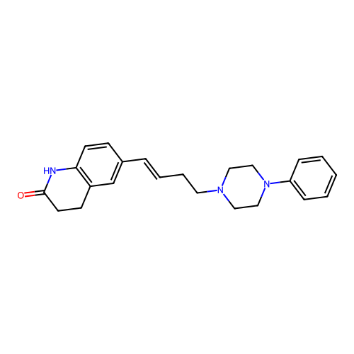 6-[4-(4-phenylpiperazin-1-yl)but-1-enyl]-3,4-dihydro-1H-quinolin-2-one structure