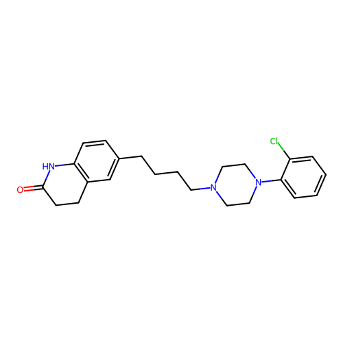 2(1H)-Quinolinone, 3,4-dihydro-6-(4-(4-(2-chlorophenyl)-1-piperazinyl)butyl)- structure