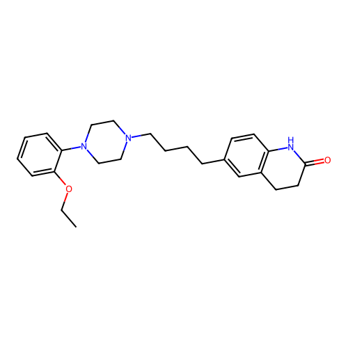 2(1H)-Quinolinone, 3,4-dihydro-6-(4-(4-(2-ethoxyphenyl)-1-piperazinyl)butyl)- structure