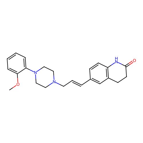 6-{3-[4-(2-Methoxyphenyl)-1-piperazinyl]-1-propenyl}-3,4-dihydrocarbostyril structure