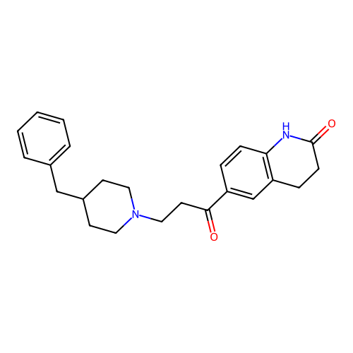 2(1H)-Quinolinone, 3,4-dihydro-6-(1-oxo-3-(4-(phenylmethyl)-1-piperidinyl)propyl)- structure