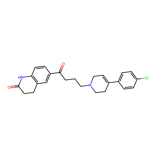 2(1H)-Quinolinone, 3,4-dihydro-6-(4-(4-(4-chlorophenyl)-3,6-dihydro-1(2H)-pyridinyl)-1-oxobutyl)- structure