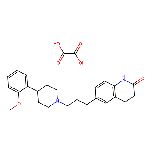 2(1H)-Quinolinone, 3,4-dihydro-6-(3-(4-(2-methoxyphenyl)-1-piperidinyl)propyl)-, ethanedioate(1:1) structure