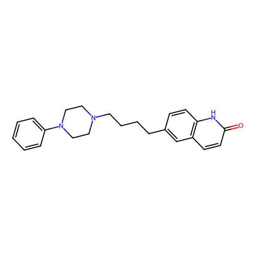 2(1H)-Quinolinone, 6-(4-(4-phenyl-1-piperazinyl)butyl)- structure