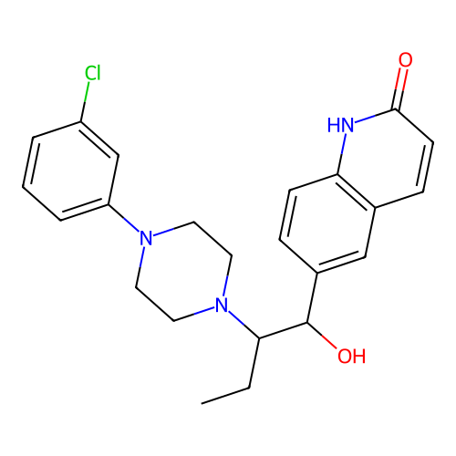 2(1H)-Quinolinone, 6-(2-(4-(3-chlorophenyl)-1-piperazinyl)-1-hydroxybutyl)- structure