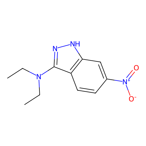 1H-Indazol-3-amine, N,N-diethyl-6-nitro- structure