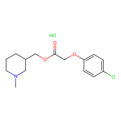 (1-Methylpiperidin-3-yl)methyl 2-(4-chlorophenoxy)acetate hydrochloride structure
