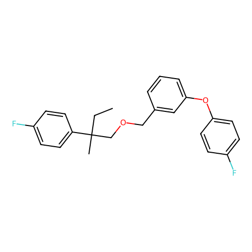 Benzene, 1-(4-fluorophenoxy)-3-((2-(4-fluorophenyl)-2-methylbutoxy)methyl)- structure
