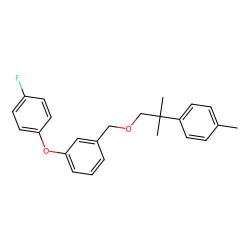 Benzene, 1-(4-fluorophenoxy)-3-((2-methyl-2-(4-methylphenyl)propoxy)methyl)- structure
