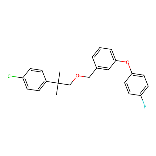 Benzene, 1-((2-(4-chlorophenyl)-2-methylpropoxy)methyl)-3-(4-fluorophenoxy)- structure