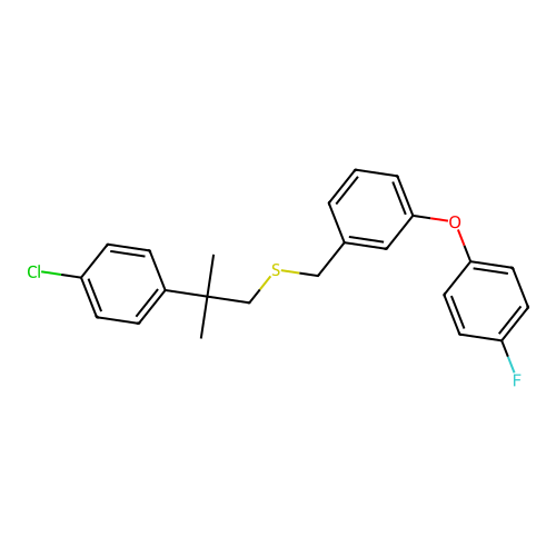 3-(4-Fluorophenoxy)benzyl 2-(4-chlorophenyl)-2-methylpropyl thioether structure