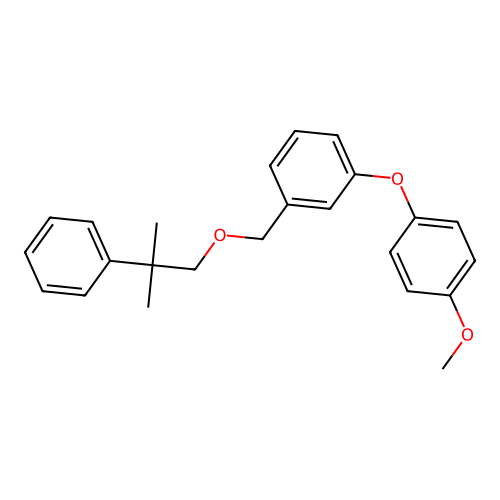 Benzene, 1-(4-methoxyphenoxy)-3-((2-phenyl-2-methylpropoxy)methyl)- structure