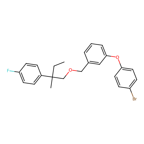 Benzene, 1-(4-bromophenoxy)-3-((2-(4-fluorophenyl)-2-methylbutoxy)methyl)- structure